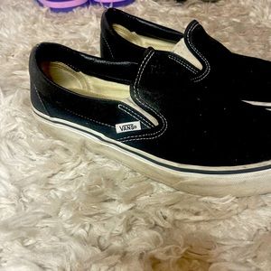 Black size 8 slide on vans